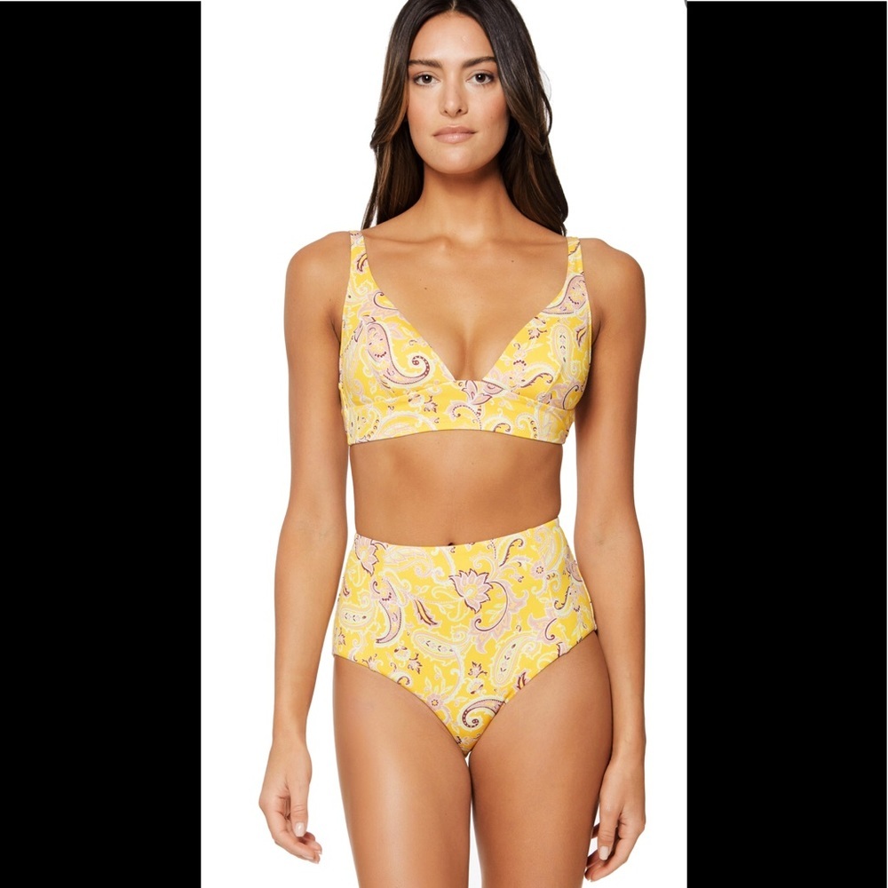 Sanctuary Swim Divas im The Details Paisley Set Bikini Top & High Rise Bottom S